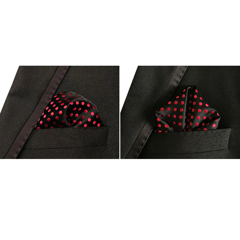 41 Colors 25 x 25 cm (9.8 x 9.8 in) Men's Pocket Square Handkerchief - Paisley, Dot & Stripe Wedding Hanky