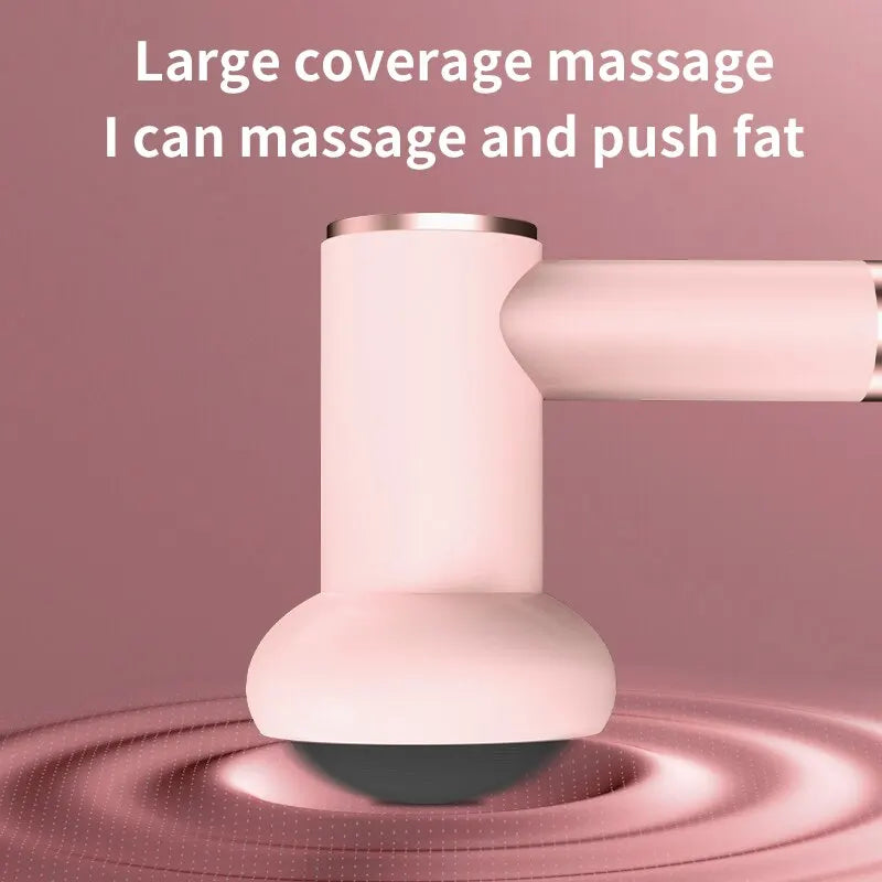 Wireless Handheld Massage Gun – Portable Rechargeable Percussion Massager for Neck, Shoulder, Back & Waist (Pink/White)