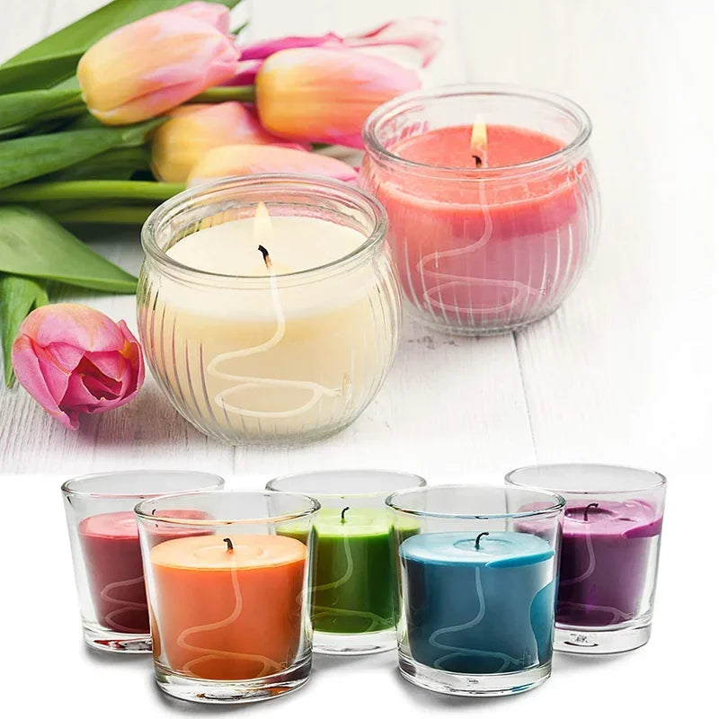 Pre-Waxed Cotton Candle Wicks 100-Pack (2.6–20 cm / 1.0–7.9 in) with Metal Bases, Adhesive Stickers & Holders — DIY Candle Making Kit