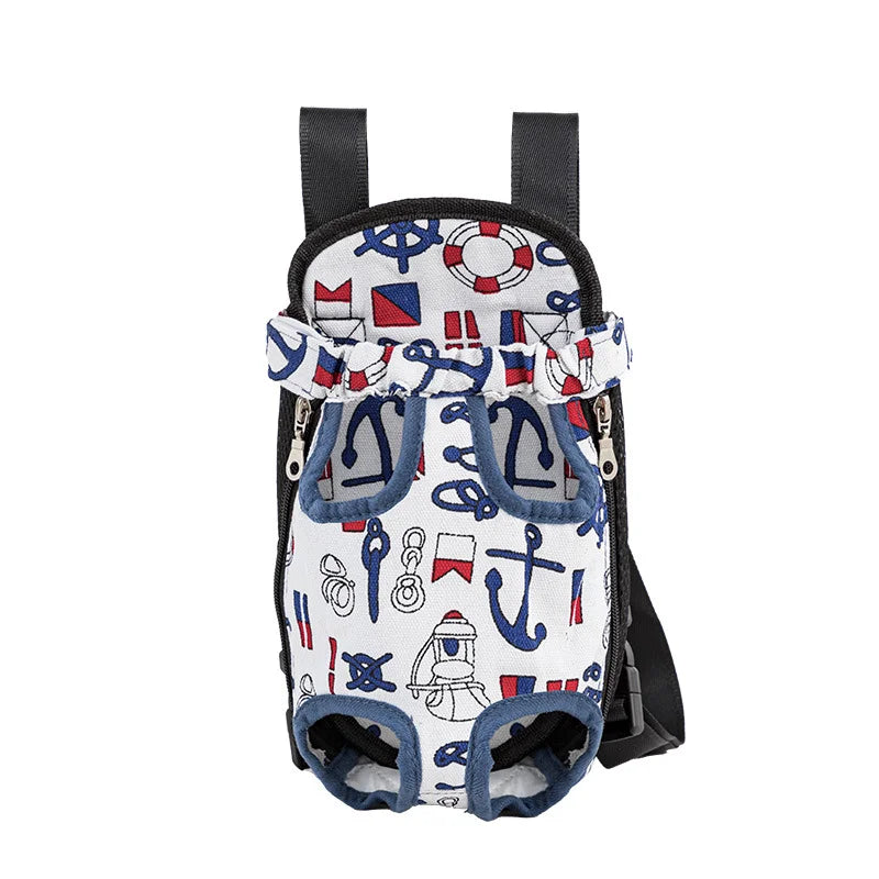 Adjustable Double-Shoulder Pet Carrier Backpack – Breathable Cat & Small Dog Travel Bag, Hands-Free Hiking Carrier