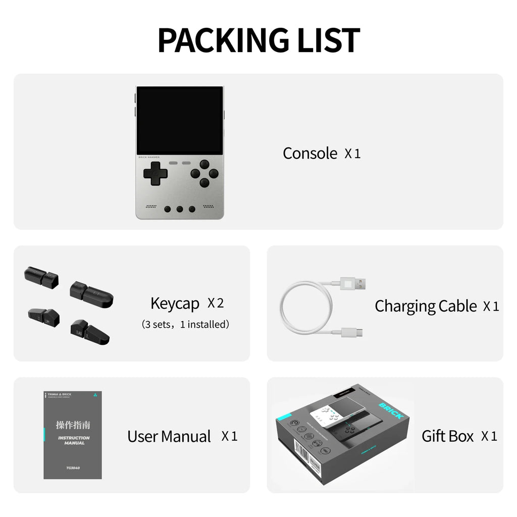 Portable Handheld Retro Gaming Console 3.2-inch (81 mm) IPS — 13,000+ Built-in Games, 8GB + TF up to 1TB, 3000mAh Battery, Linux