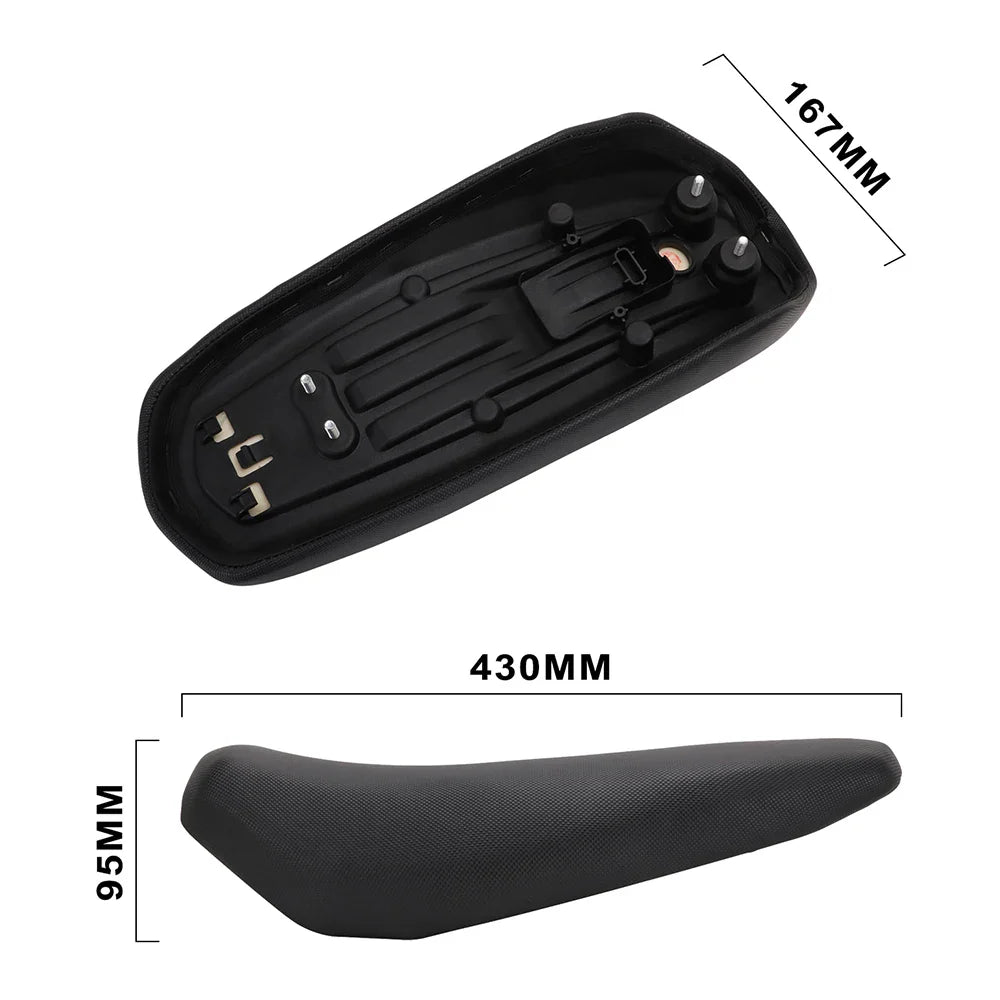 Waterproof Leather Seat Cushion for Electric Dirt Bikes – 6mm Thick Durable Motorcycle Saddle for e-Bikes & Off‑Road Bikes