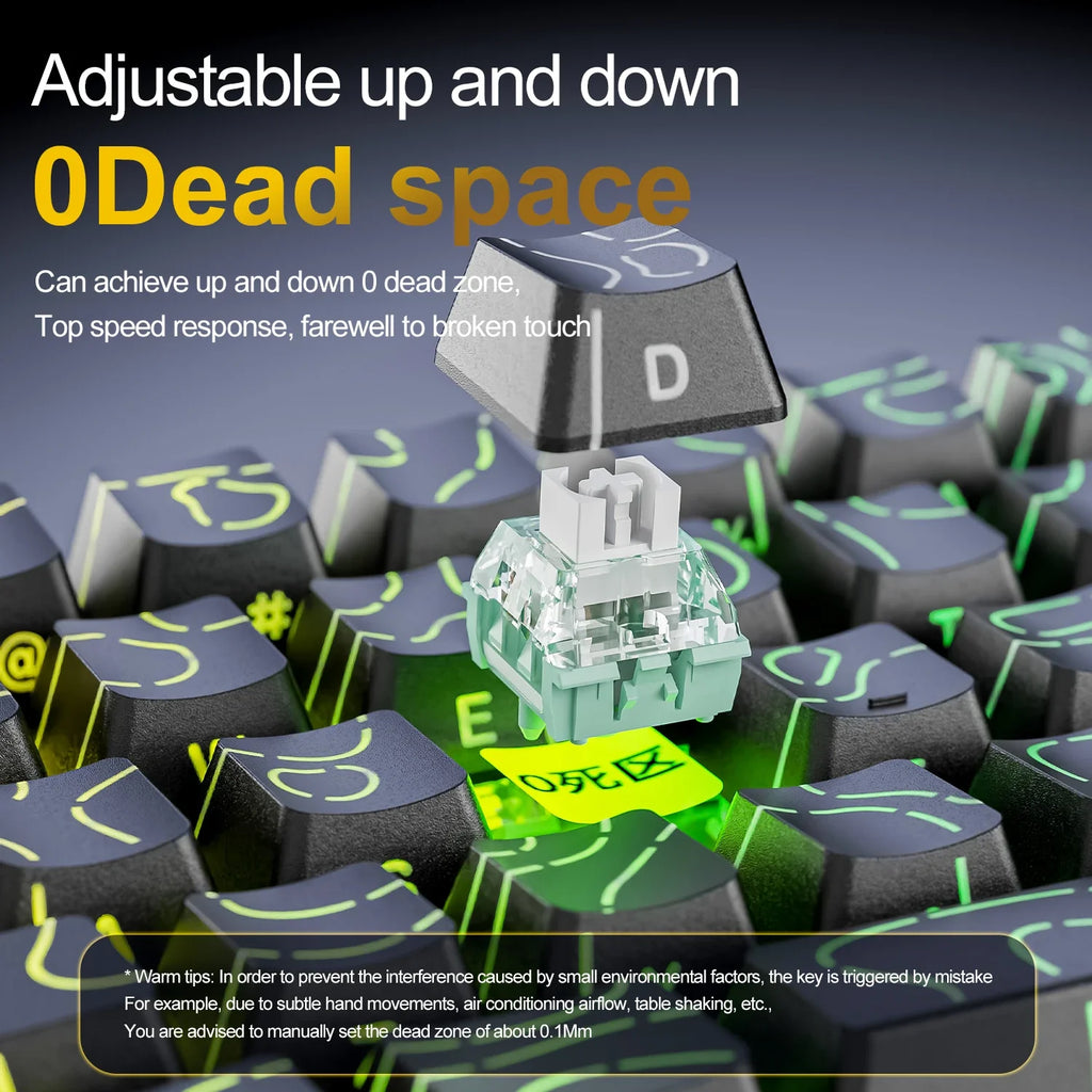 Magnetic Mechanical RGB Gaming Keyboard — 0.01mm Precision, 8000Hz Polling, 128K Scan, 0.125ms Response, Hot-Swap, Multi-Mode