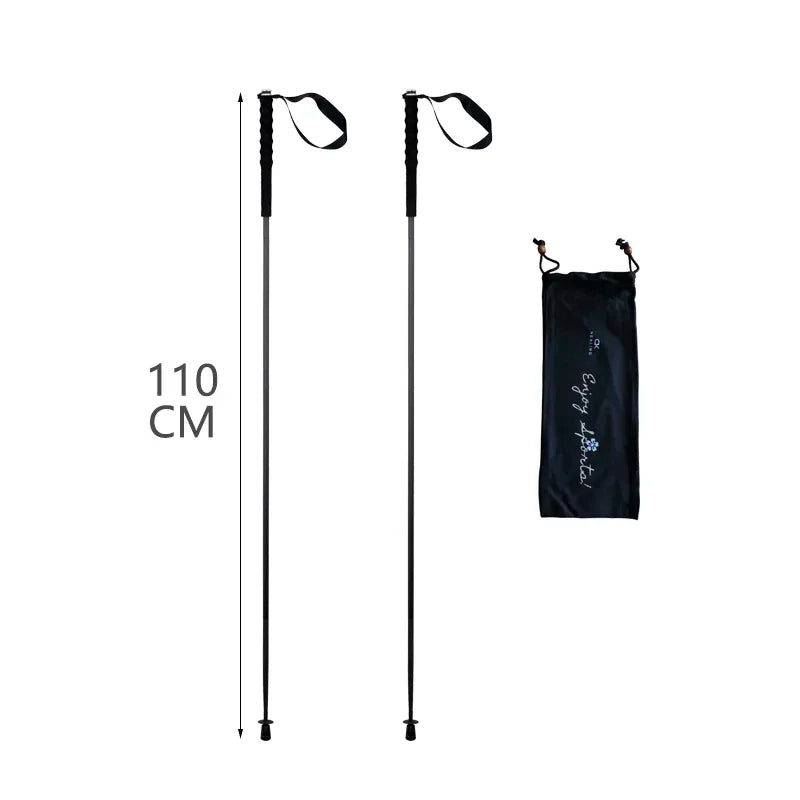 Ultra-Light Foldable Carbon Fiber Trekking Poles – Adjustable 110–130 cm (43–51 in) – 115–126 g Lightweight Hiking Walking Sticks