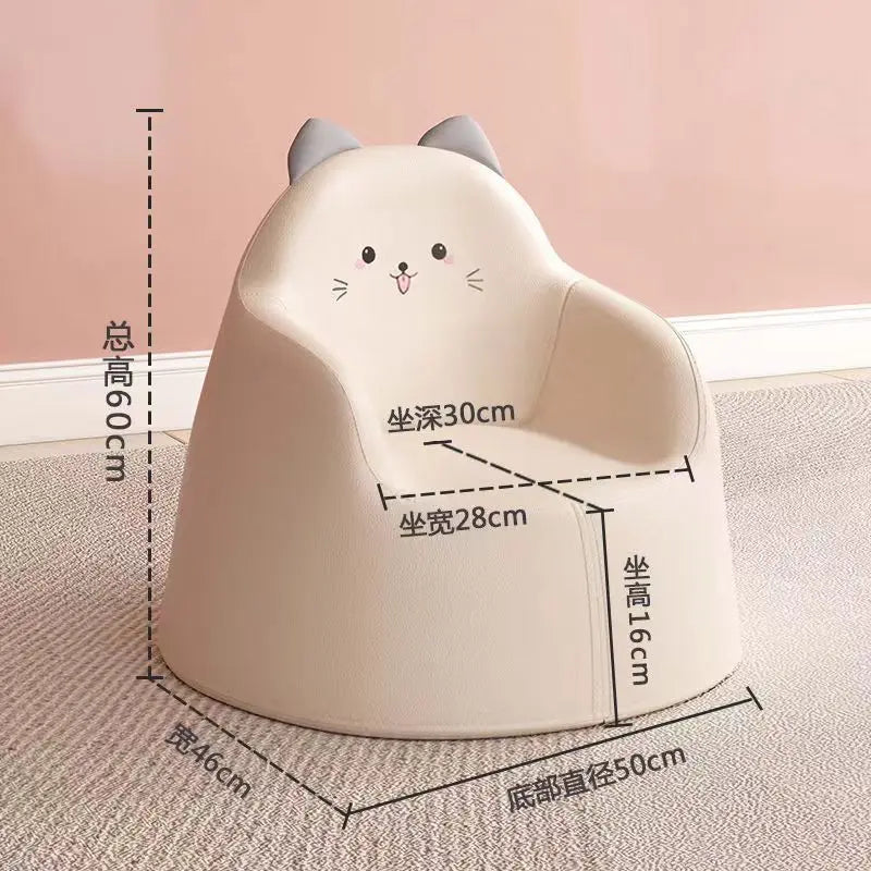 Children's Mini Cartoon Sofa for Kids (Ages 1-6) Removable Washable Rabbit & Bear Toddler Seat