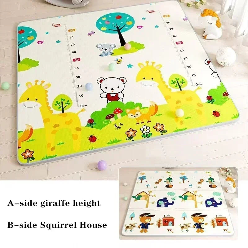 Baby Play Mat Foam Crawling Activity Gym Rug – Non-Toxic EPE, Double-Sided, Foldable (Available in 5 Sizes)