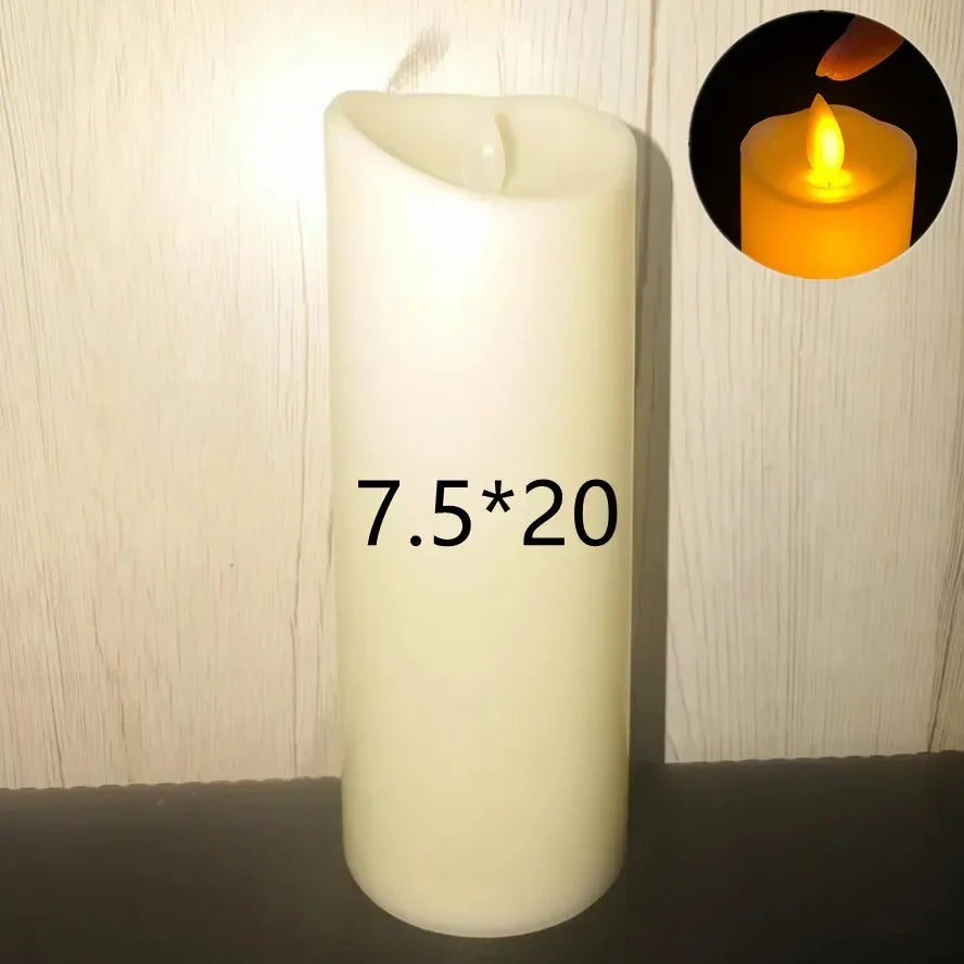 Flameless LED Candles Flickering Battery-Operated Pillar Candles for Wedding Christmas Party Decor — 1/5/10 Pack, Multiple Sizes (2–7.9 in / 5–20 cm)