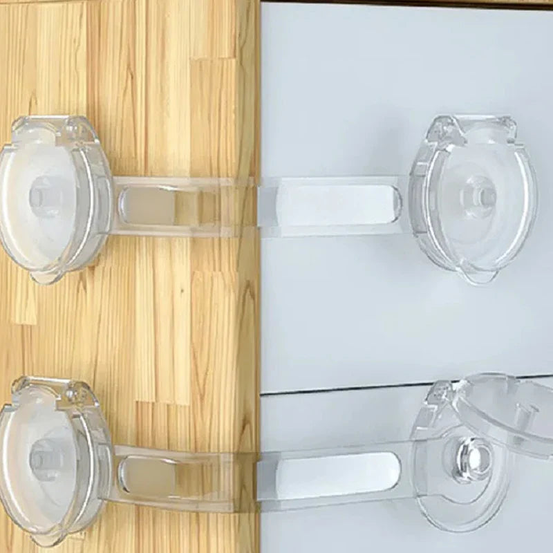 6-Pack Baby Cabinet Locks, Childproof Drawer & Refrigerator Safety Straps, Anti-Pinch Home Protection