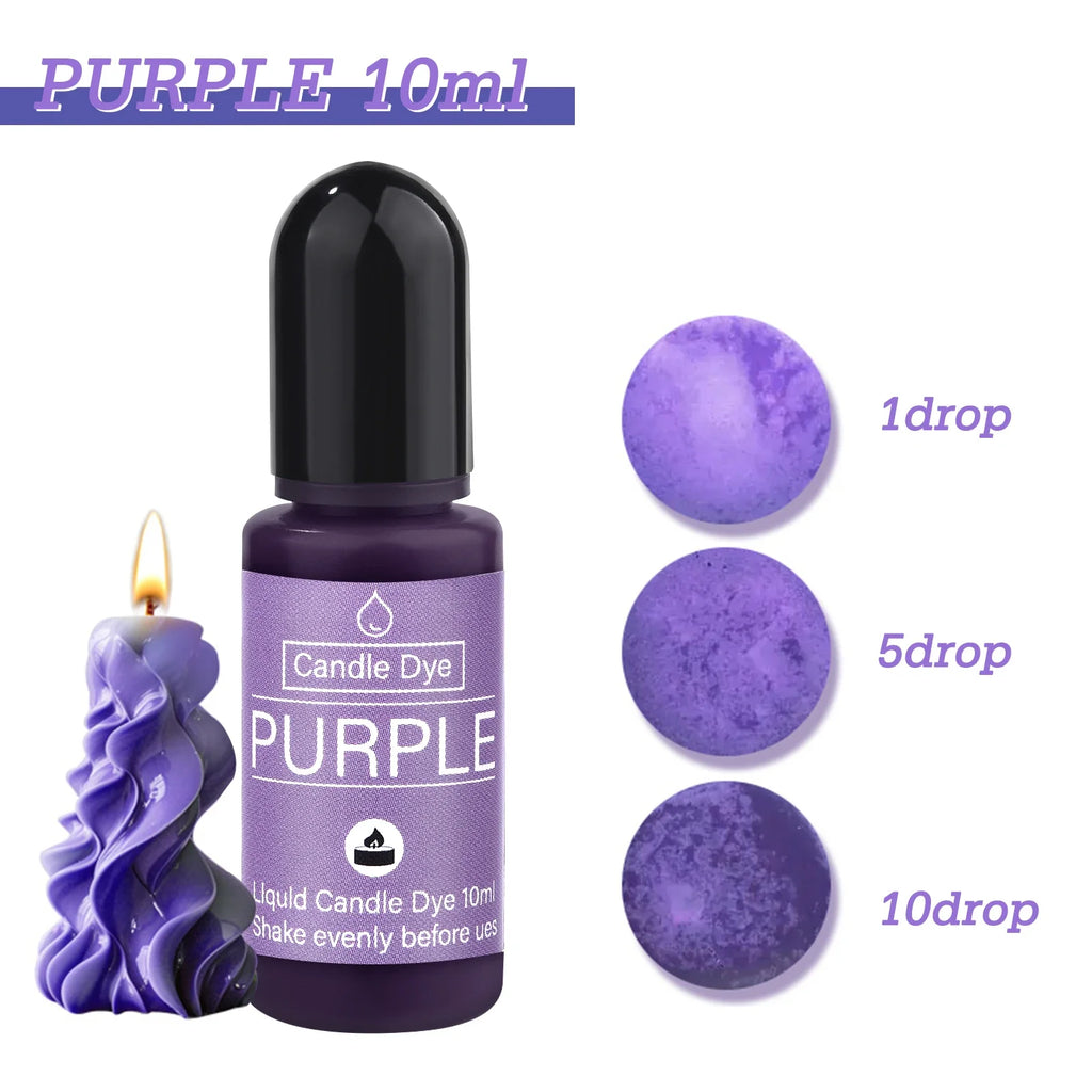 Liquid Candle Dye Pigment 10ml (0.34 fl oz) - Aromatherapy & DIY Candle Colorant