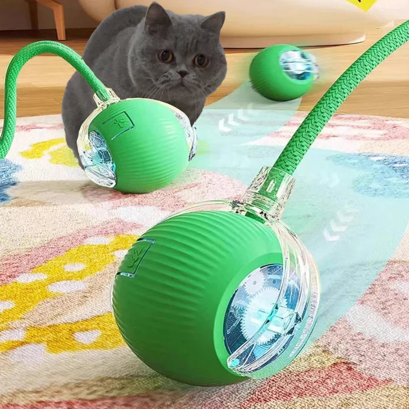 Rechargeable Automatic Rolling Cat Ball - Interactive Smart Toy for Cats & Kittens (2.36 x 2.75 in / 60 x 70 mm)