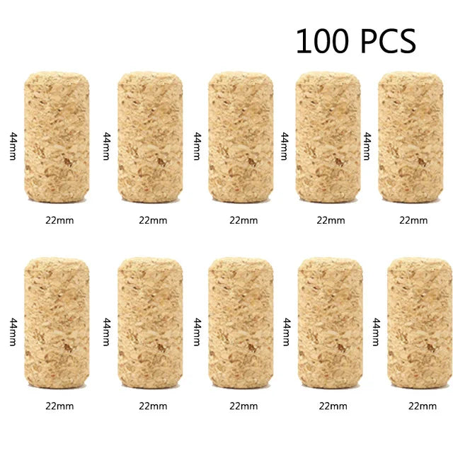 50/100 Pack Natural Cork Wine Bottle Stoppers – Reusable Sealing Corks for Wine Bottles, Bar & Kitchen Accessories