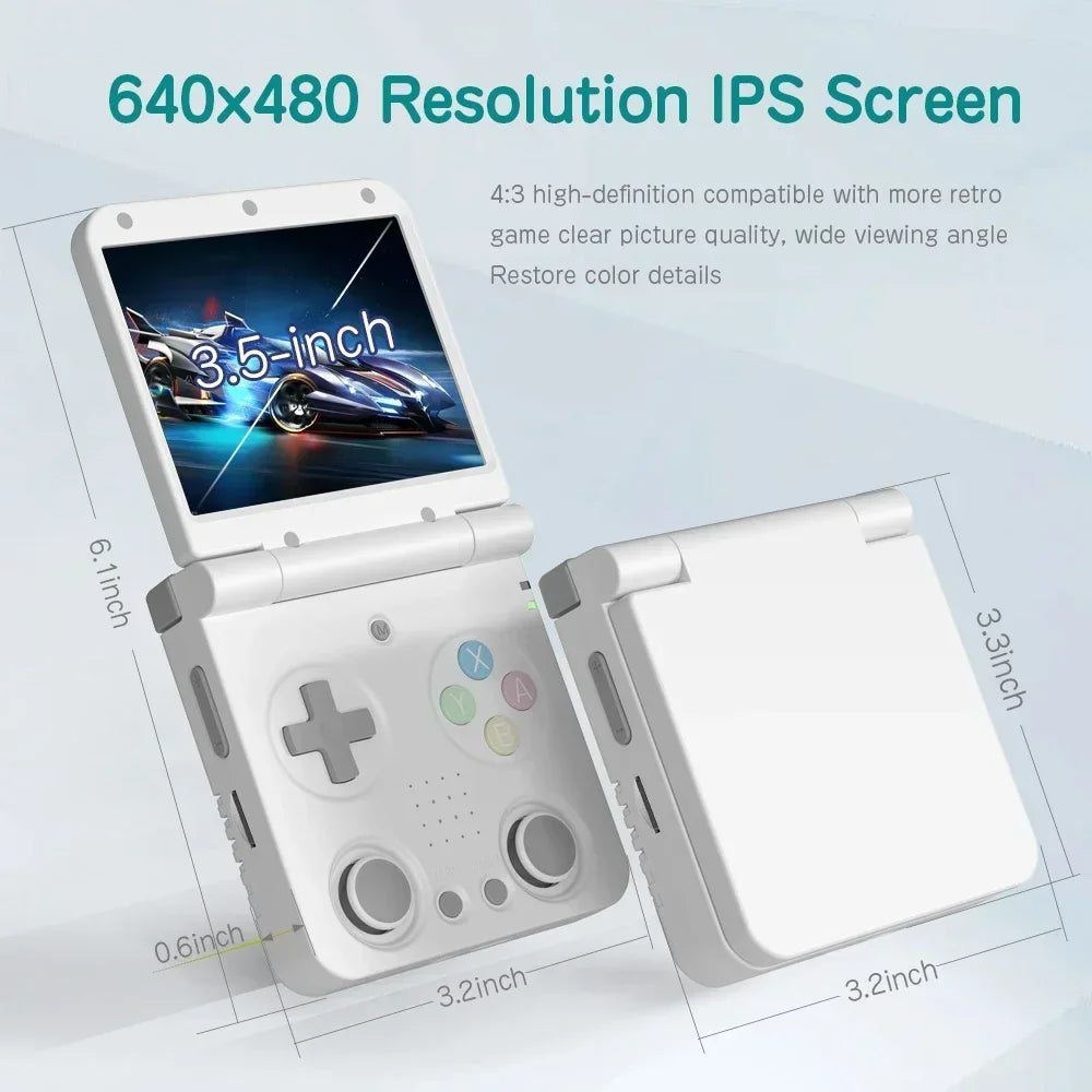 3.5-Inch IPS Retro Handheld Game Console — Linux Onion OS, 5000+ Games, Wi‑Fi, Mini HDMI, Type-C, 3000mAh Battery