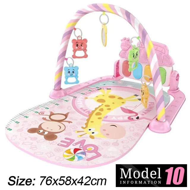 Baby Activity Gym Play Mat with Piano Keyboard 76 x 58 x 42 cm (30 x 23 x 16.5 in) – Musical Infant Play Gym for Newborns 0–36 Months