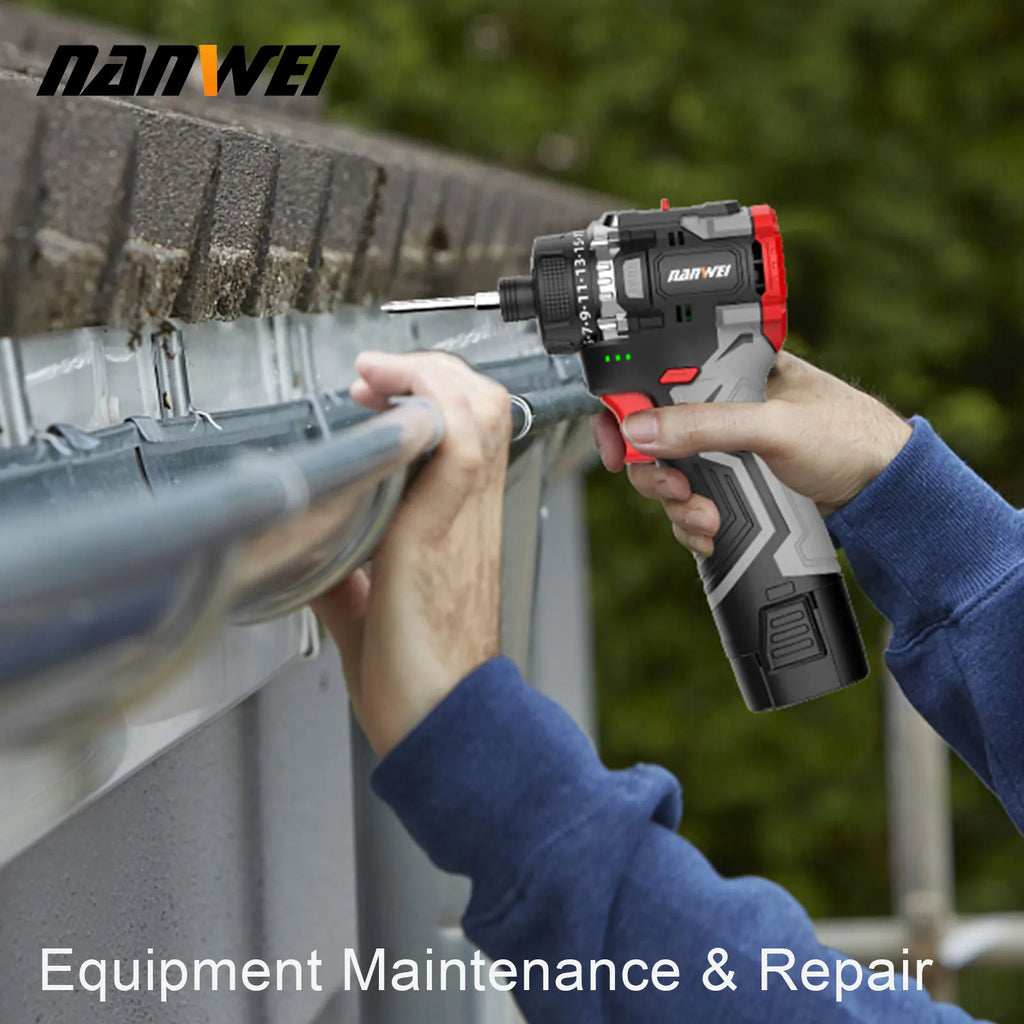 16.8V Lithium‑Ion Brushless Cordless Drill Driver - 2-Speed Handheld Screwdriver
