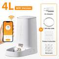 Automatic WiFi Pet Feeder 4L – Smart Kibble Dispenser for Cats & Small Dogs, App-Controlled Portion Timer & Remote