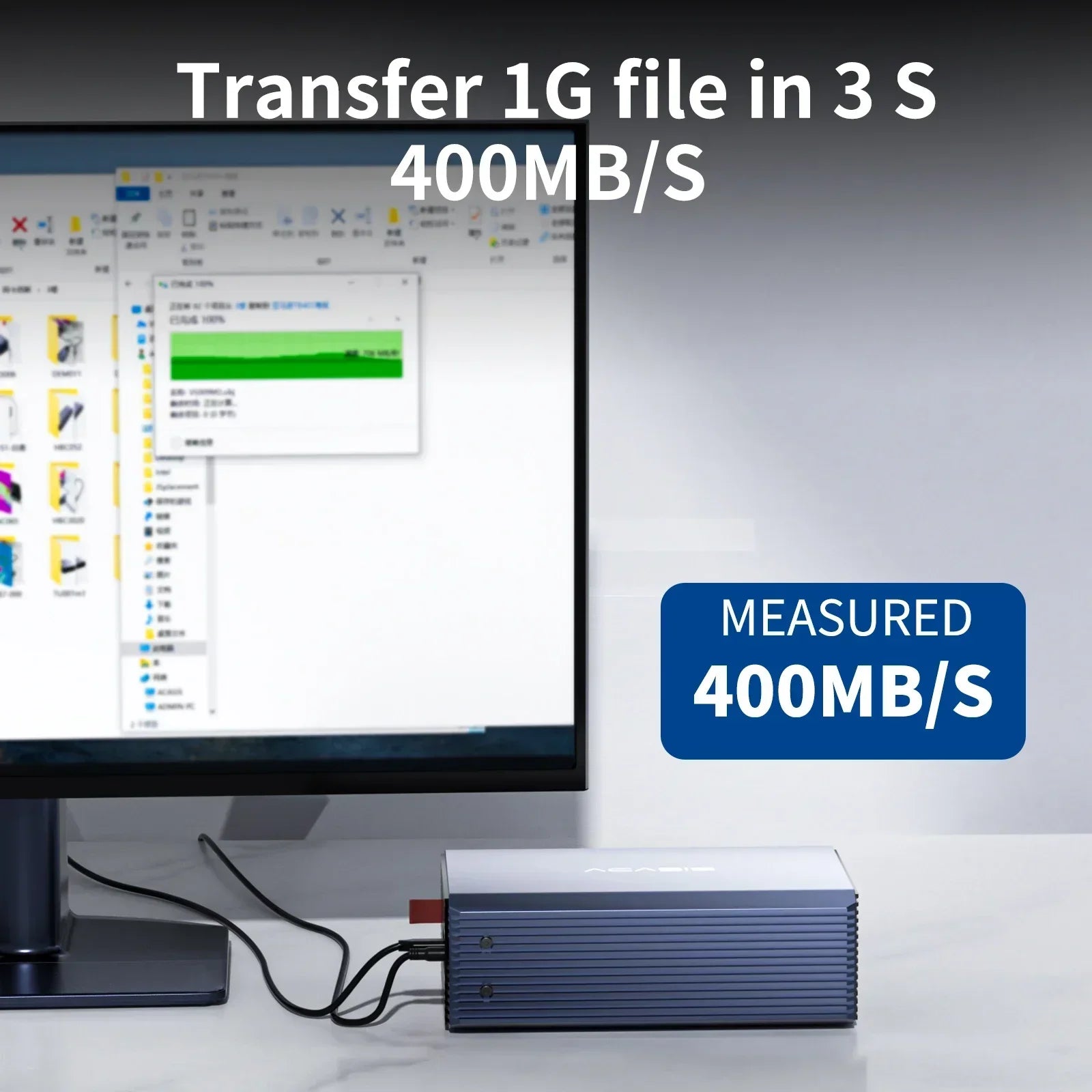 Dual-Bay 3.5/2.5 Inch HDD/SSD Enclosure 48TB RAID External Hard Drive USB-C (SATA, 5Gbps)