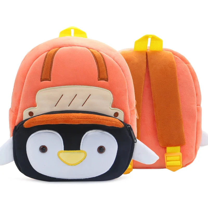 Plush Cartoon Animal Kids Backpack – Toddler & Preschool School Bag Ages 2–6