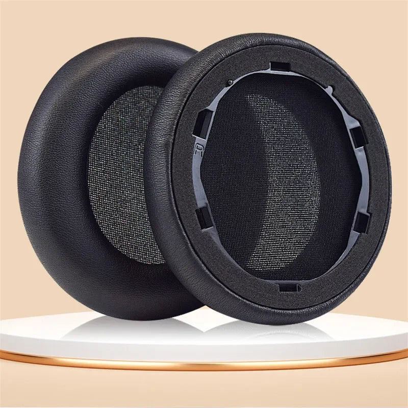 Replacement Memory Foam Ear Pads with Buckle for Over-Ear Headphones – Soft Leather Earmuffs, 1 Pair