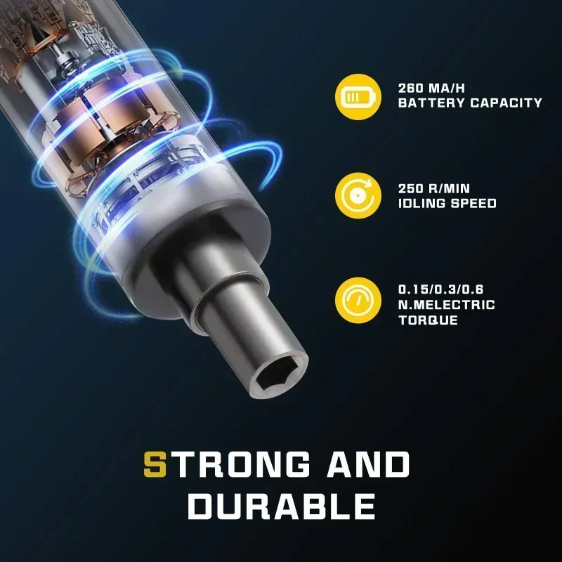 Cordless Electric Precision Screwdriver Set 29/42-in-1, 3 Torque Settings USB-C Rechargeable for Phone & Watch Repair