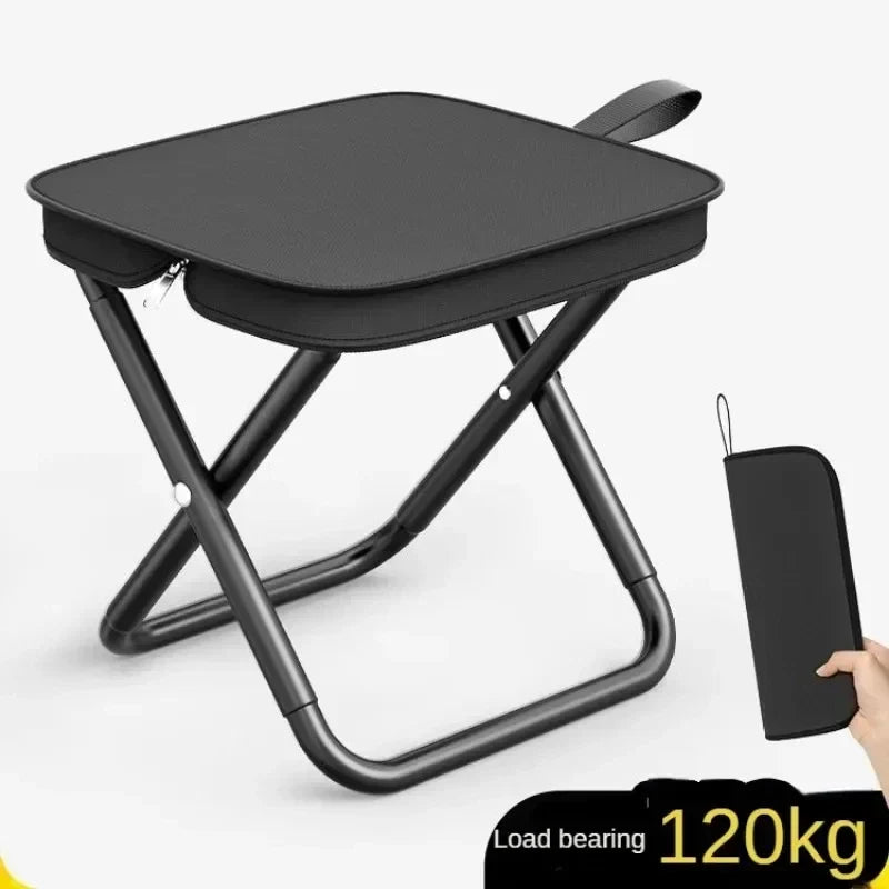 Portable Ultralight Folding Camping Stool, Compact Travel & Fishing Seat for Picnic and Beach
