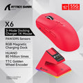 Lightweight Wireless Gaming Mouse 55g – Up to 26,000 DPI RGB Backlight, Charging Dock, 3-Mode Wired/2.4G/BT5.2 for Laptop & Desktop