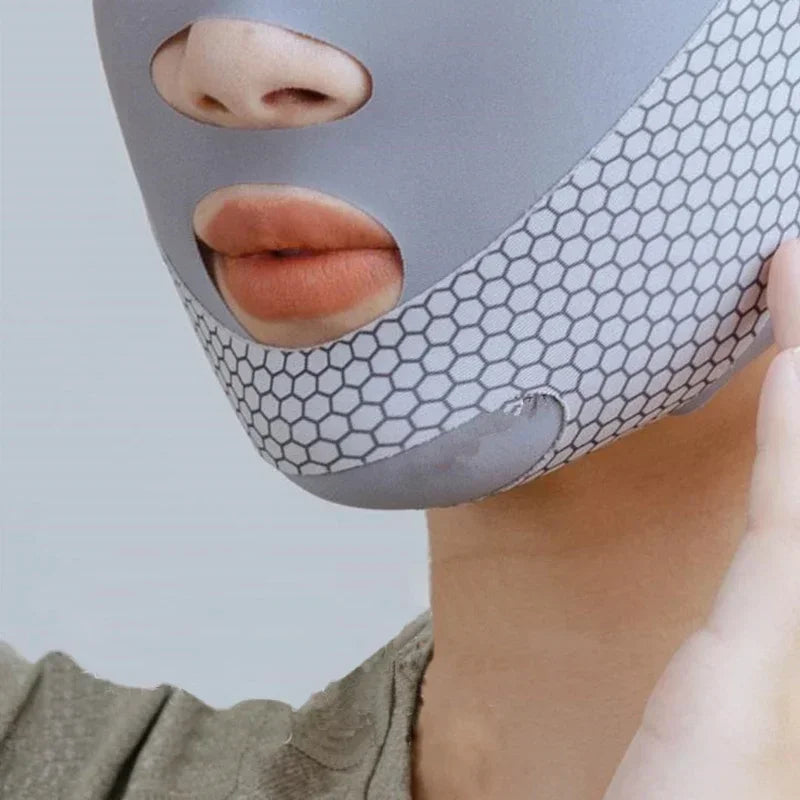 V-Line Face Lifting Bandage V Shaper Chin Slimming Strap (40cm x 10cm / 15.7in x 3.9in) Adjustable Breathable Face Slimmer for Double Chin