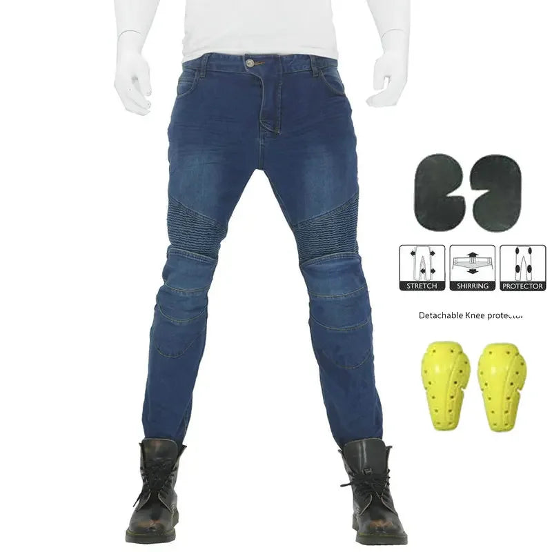 Men's Motorcycle Riding Jeans — Protective Moto Touring & Motocross Trousers
