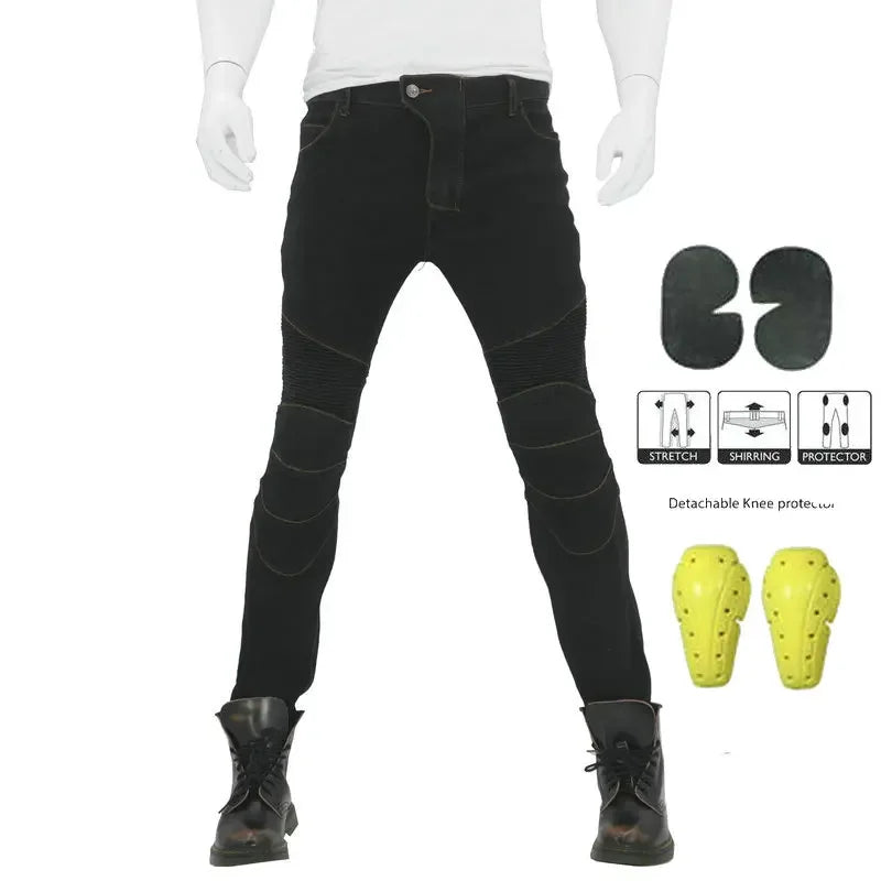 Men's Motorcycle Riding Jeans — Protective Moto Touring & Motocross Trousers