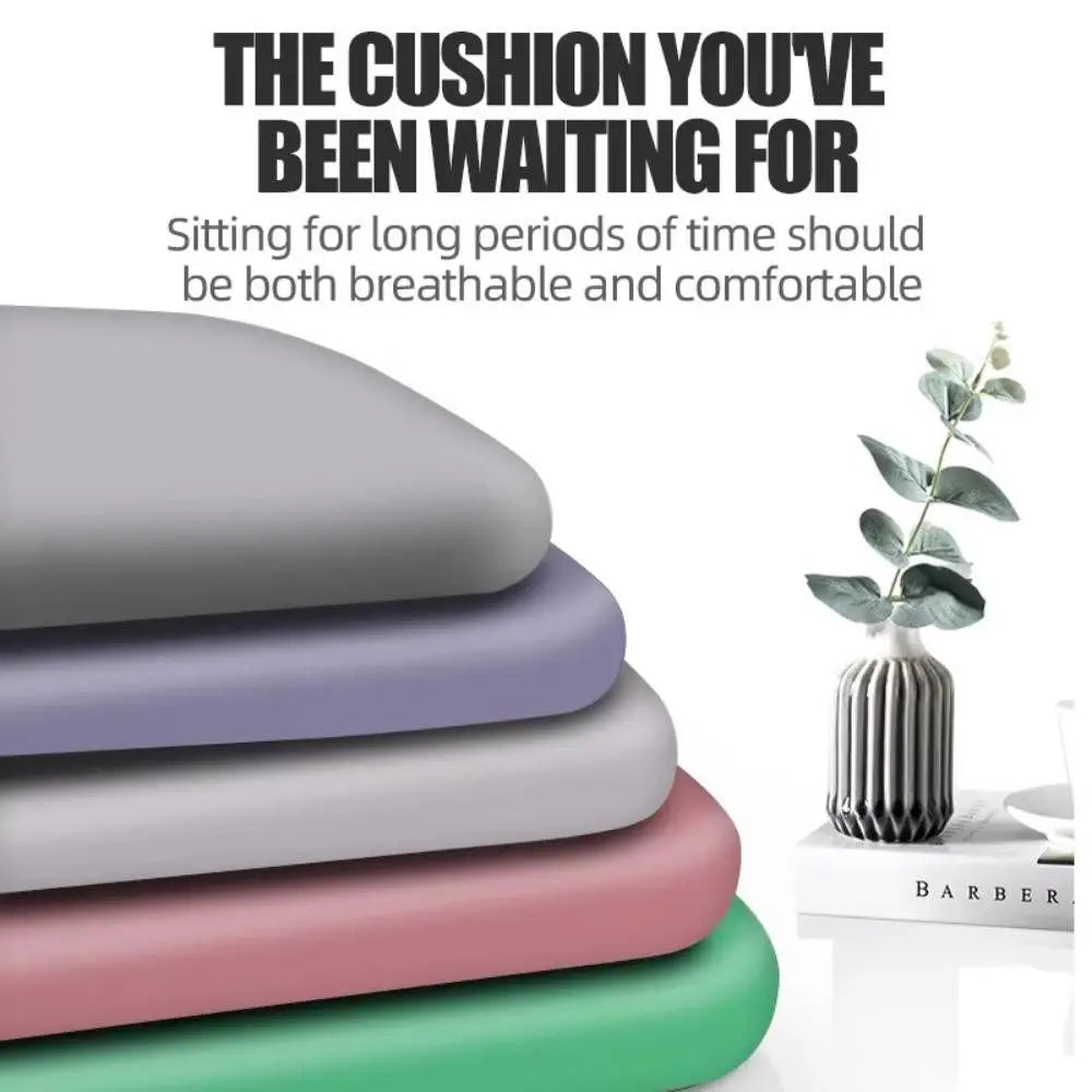 Memory Foam Seat Cushion for Office & Car – Breathable Polyester-Cotton Chair Pad, Removable Washable Cover – S 35x35x3cm (13.78x13.78x1.18in) / M 40x40x4cm (15.75x15.75x1.57in)