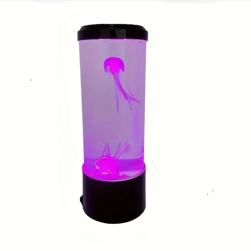 8-Inch (20 cm) Jellyfish Lava Lamp LED 7-Color Aquarium Night Light for Bedroom Desktop Decoration Gift
