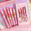 Capybara Erasable Gel Pens 6-Pack Refillable 0.5mm Smudge-Free Cute Animal Stationery for School & Office