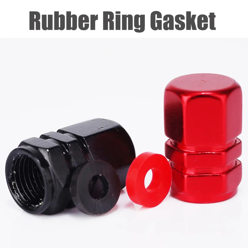 Aluminum Alloy Tire Valve Stem Caps — Dustproof Valve Caps for Car Motorcycle Bicycle (1.6 x 1.0 cm / 0.63 x 0.39 in)