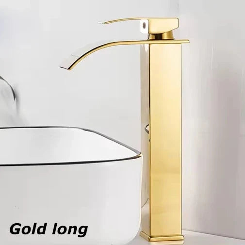 Stainless Steel Deck-Mounted Basin Faucet for Bathroom - Hot & Cold, Classic Style