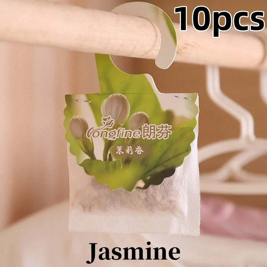 5/10-Pack Hanging Scented Sachets for Closet & Drawers — Long-Lasting Aromatherapy Air Freshener & Moth Repellent