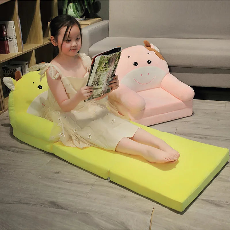 Children's Cartoon Folding Sofa Bed – Princess Toddler Convertible Chair