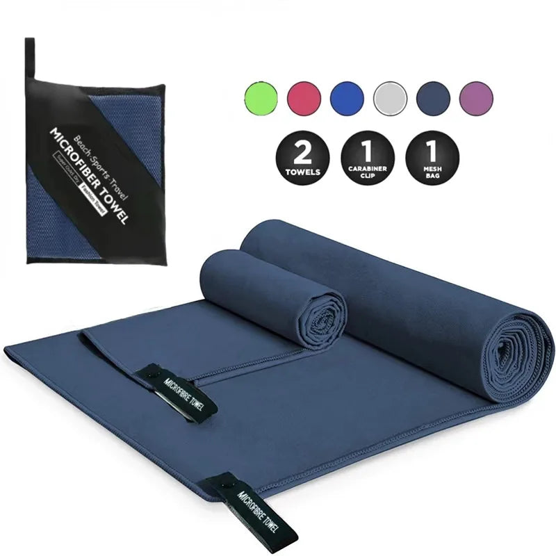 Microfiber Quick-Dry Towel Ultra-Soft Super Absorbent Travel Gym Swimming Yoga Beach Towel 4 Sizes (11.8×11.8–30×60 in / 30×30–76×152 cm)