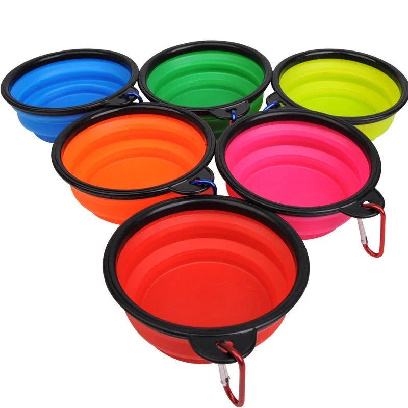 Collapsible TPR Travel Pet Bowl for Dogs & Cats — Portable Food & Water Dish (350/650/1000 ml | 12/22/34 oz)