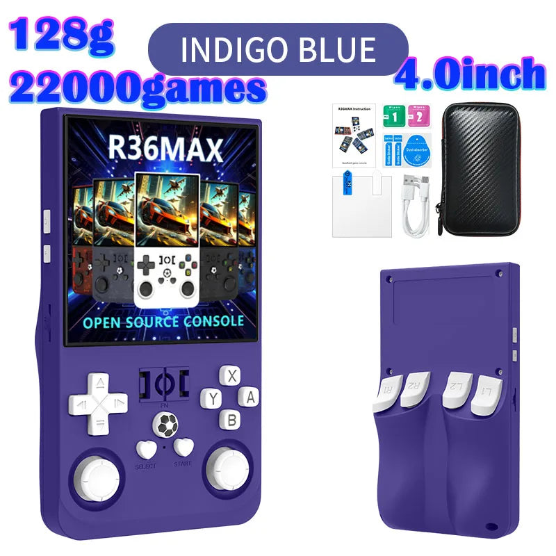 Handheld Retro Game Console 4.0-inch (10.2 cm) IPS 720x720, 64GB/128GB, 22,000 Preloaded Games, Linux, USB-C Charging