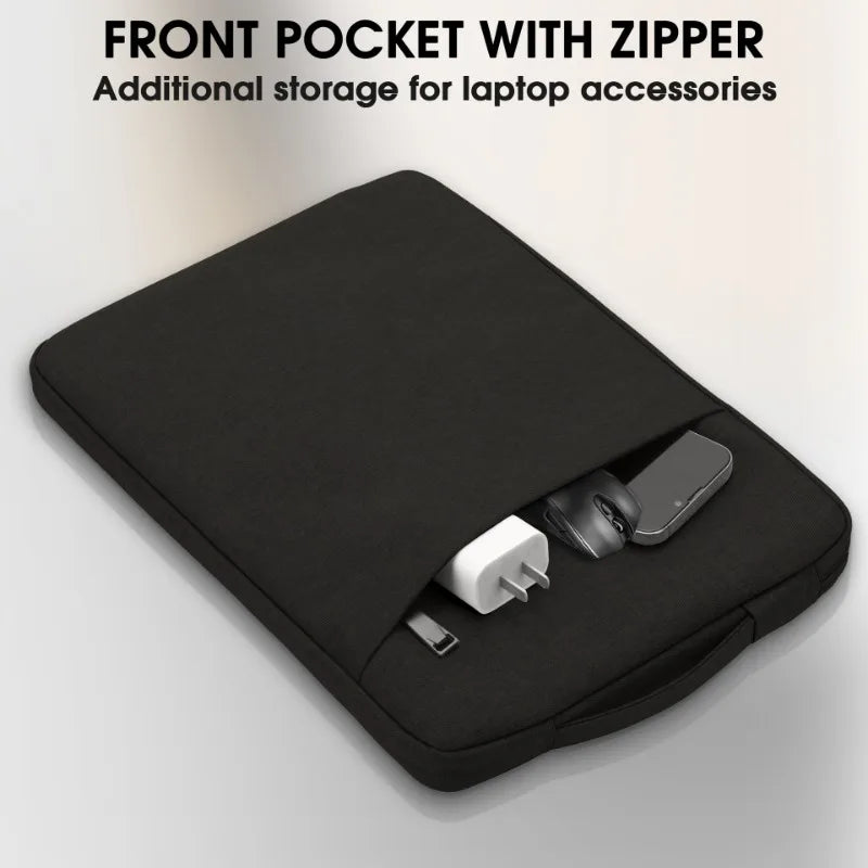 Waterproof Laptop Sleeve 11–16 Inch (30–40 cm) with Handle — Shockproof Zippered Case for Laptops & Ultrabooks