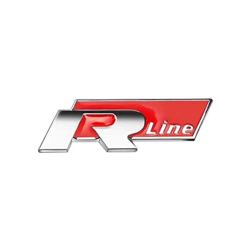 3D Metal R Logo Car Trunk Emblem Sticker Rear Body Badge for Golf Polo Jetta Beetle Passat Tiguan