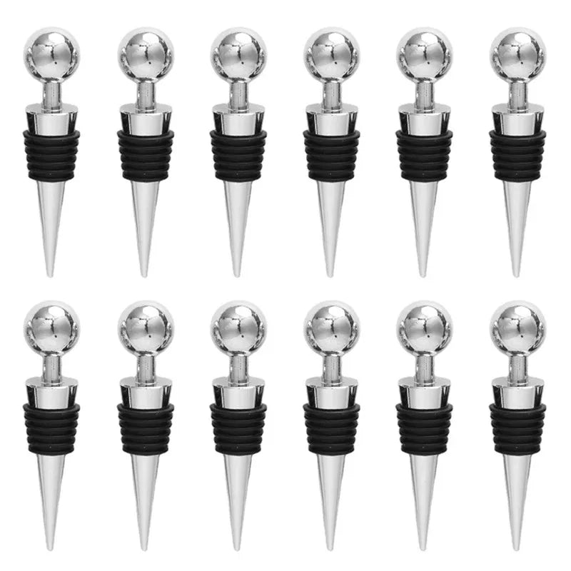 Reusable Plastic Wine Bottle Stoppers Vacuum Twist Champagne Stopper Leakproof Bar Accessory (1/5/12 Pack)