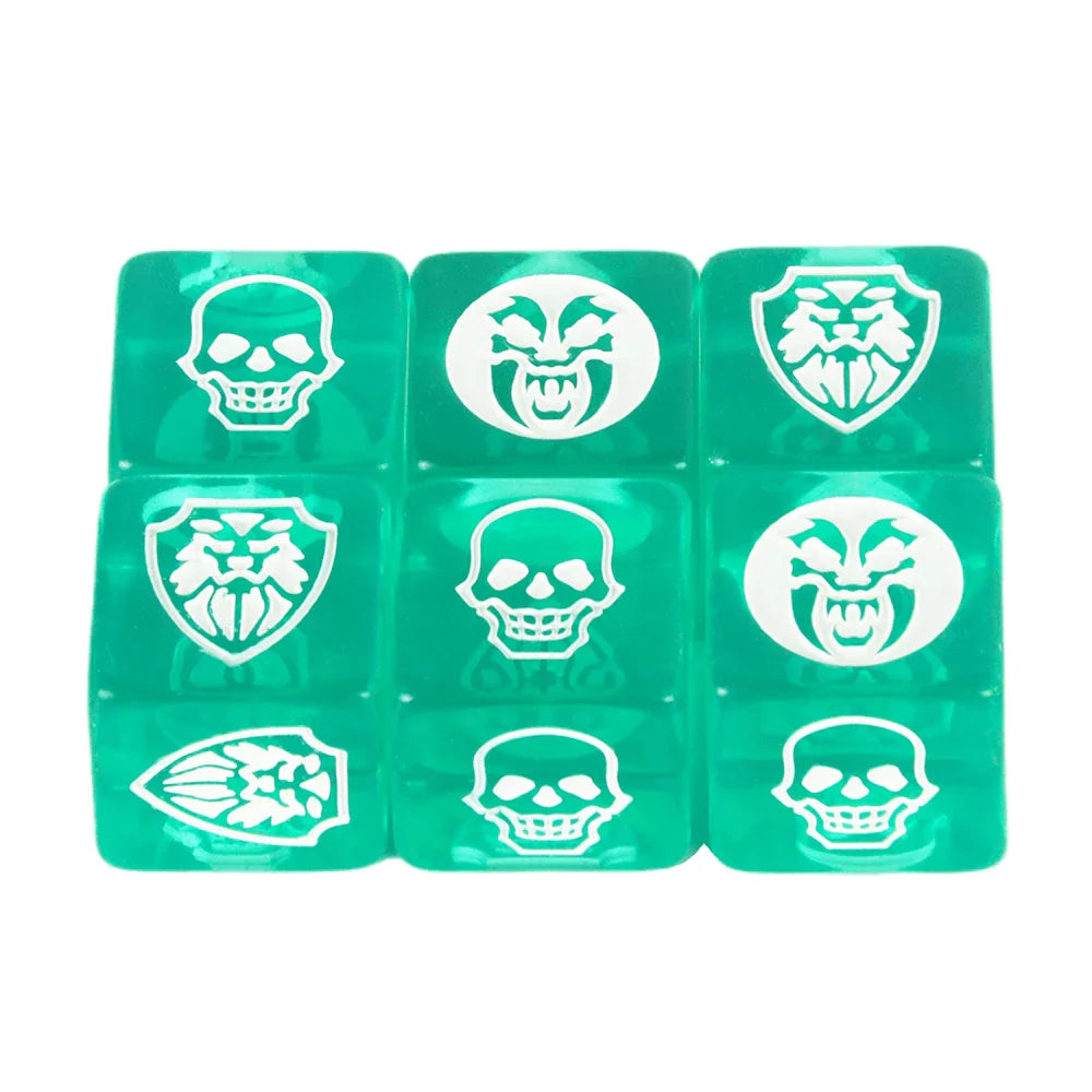 6-Pack 16mm D6 Game Dice - Transparent, Opaque & Marble Colors for Board Games & Tabletop RPGs