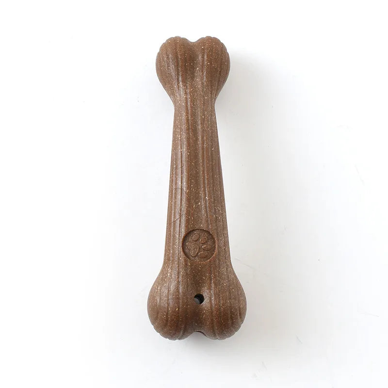 Dog Dental Chew Toy - Interactive Bamboo Bone for Teeth Cleaning, Breath Freshening & Durable Chew Training