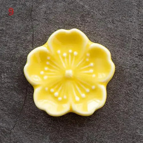 Cherry Blossom Ceramic Incense Burner Sakura Incense Stick Holder Aromatherapy Censer Home & Office Decor