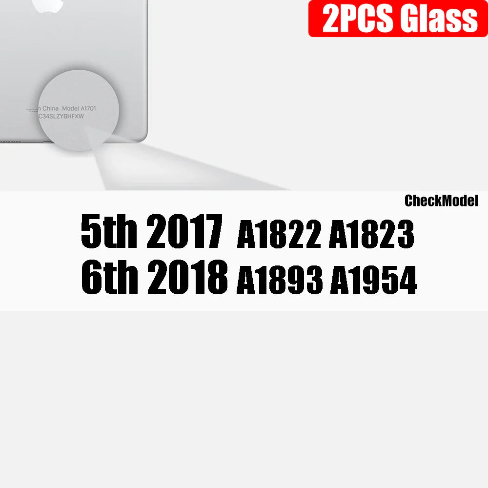 2-Pack Tempered Glass Screen Protector for iPad — Clear, Anti-Fingerprint, Case-Friendly — Fits 11-inch (27.9 cm), 10.5-inch (26.7 cm), 9.7-inch (24.6 cm), Air, Mini & Most iPad Models