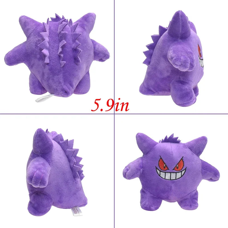 Sleeping Gengar Plush Toy Soft Anime Ghost Monster Peluche Doll Cute Birthday Gift for Kids