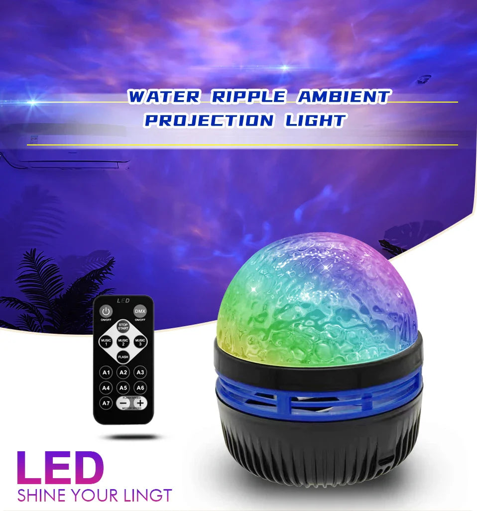 LED Starry Sky Projector Galaxy Night Light with Remote USB DC 5V 7 Modes for Bedroom Party Christmas Gift