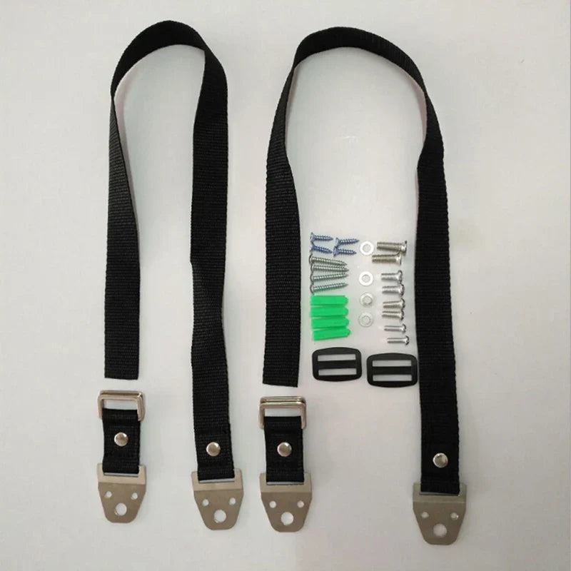 2-Pack/4-Pack Baby Safety Anti-Tip Straps — Furniture & Flat TV Wall Anchors Childproof Strap