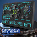 48V Audio Mixer with Voice Changer - Podcast Mixer & USB Sound Card for Phone, Gaming, Karaoke, Live Streaming