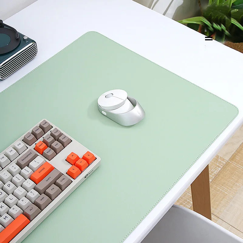 White XXL Gaming Mouse Pad Large Waterproof Non-Slip PU Suede Desk Mat for Keyboard & Mouse
